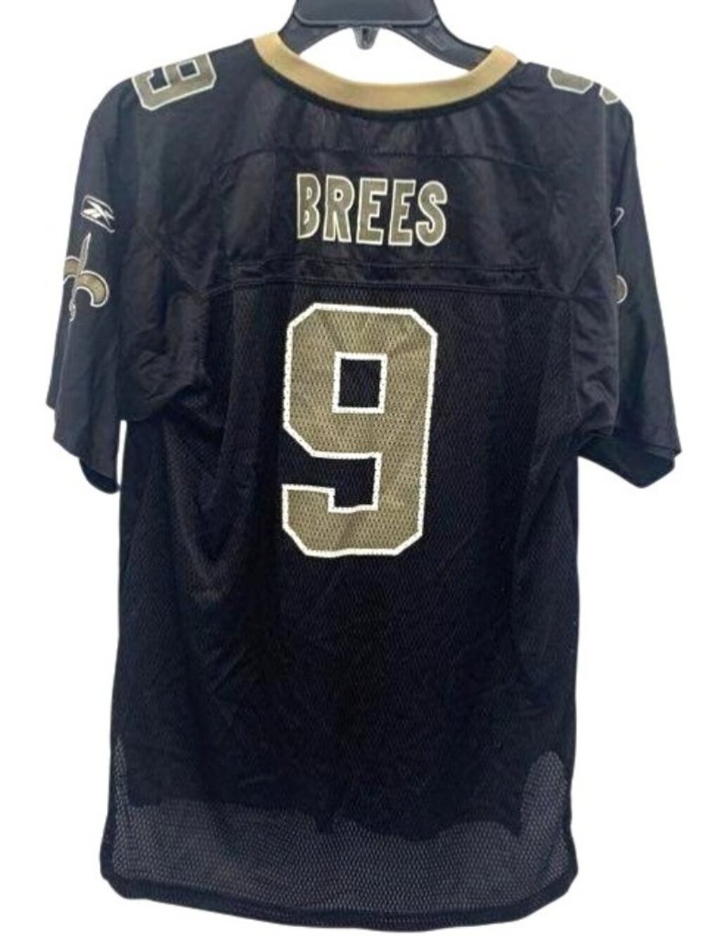 Reebok Nfl New Orleans Saints #9 Brees Black Youth XL 18-20 Jersey